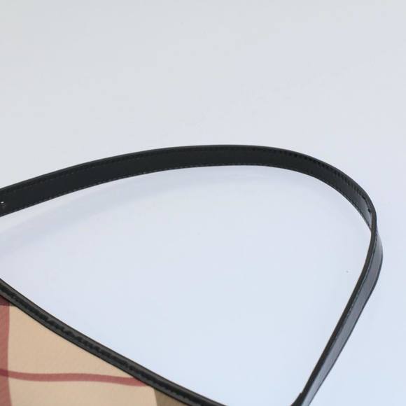 BURBERRY Nova Check Shoulder Bag PVC Leather Beige Auth 56686 - Picture 8 of 16